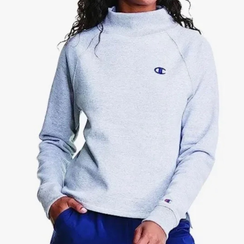 Champion Grey Mock Neck Sweatshirt